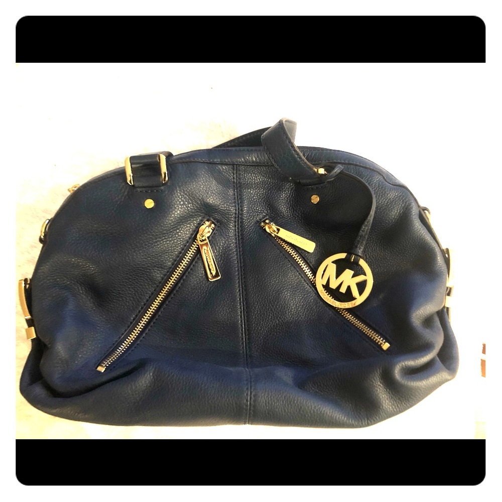 Michael Kors Bag - navy & gold - EUC